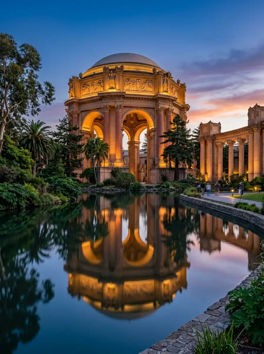 Palace of Fine Arts rotunda in San Francisco